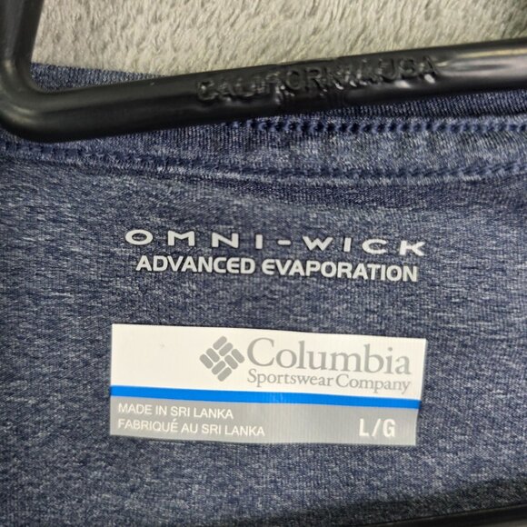 Womens Columbia Gray Omni Wick Shirt Long Sleeve Crew Neck Polyester Stretch L - Picture 4 of 9